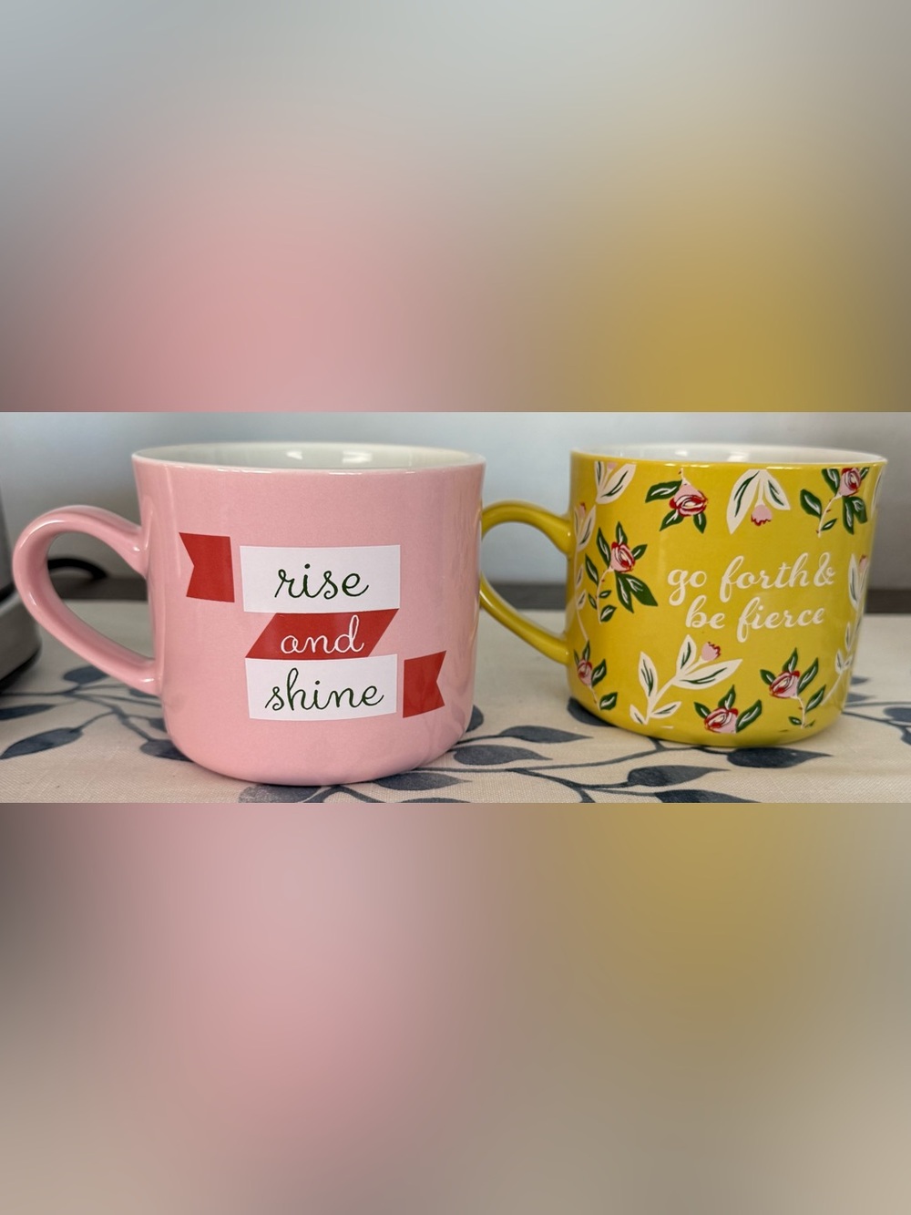Keep It Hot! Opal House Stoneware Mugs 3” T x 4” W